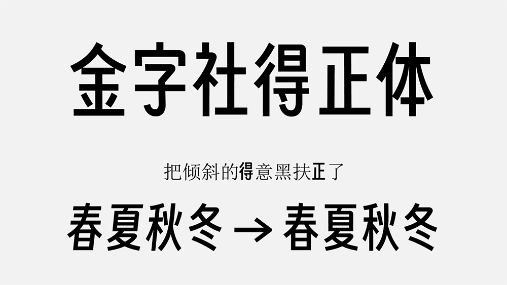 金字社得正體